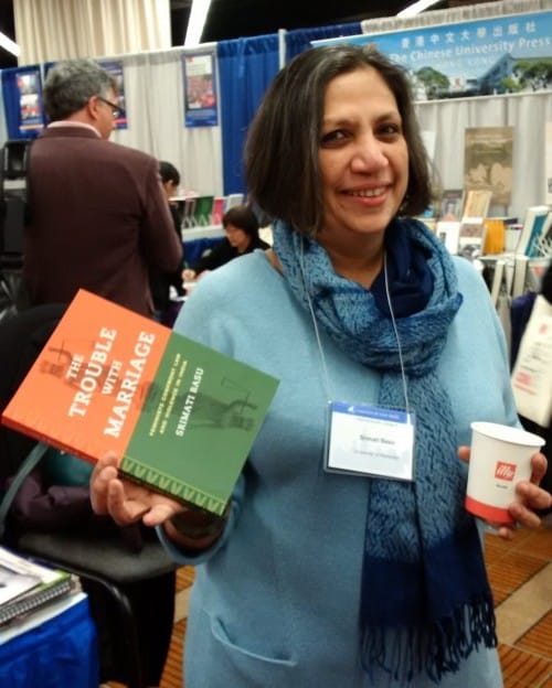 Dr. Basu with her most recent book